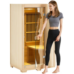 1-Person Far Infrared Wooden Sauna